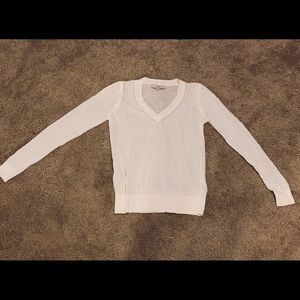 LOFT white v-neck sweater